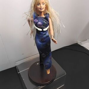 Mattel Barbie in Blue Floral Doll Dress
